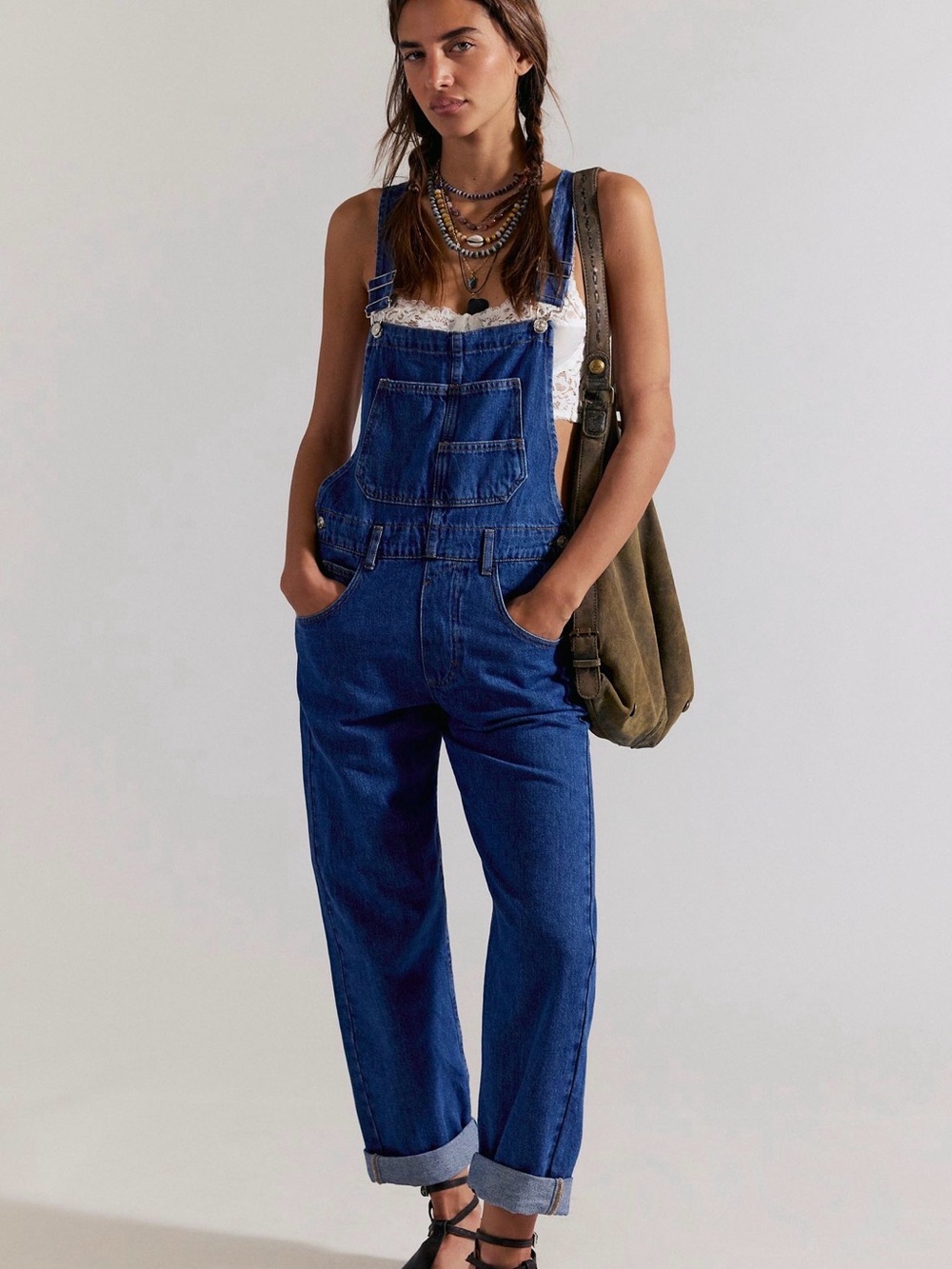 We The Free Indigo Denim Overalls